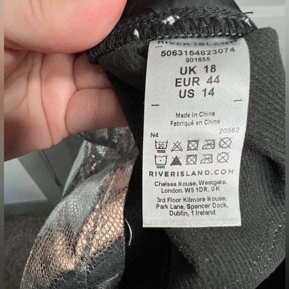 ASOS Metallic Straight Leg Pants - Picture 10 of 12